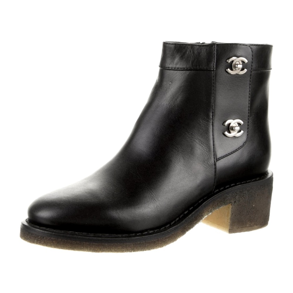 CHANEL black bootie
